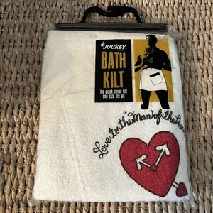 NOS VTG JOCKEY BATH KILT Shower Wrap Towel Bath Spa Pool 60s 70s Gag Gift Funny